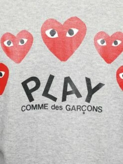 Comme Des Garçons PLAY T251 Red Heart Track Jacket Grey In Grey - Women's Jackets & Coats -Hervia Shop ajk00709 1