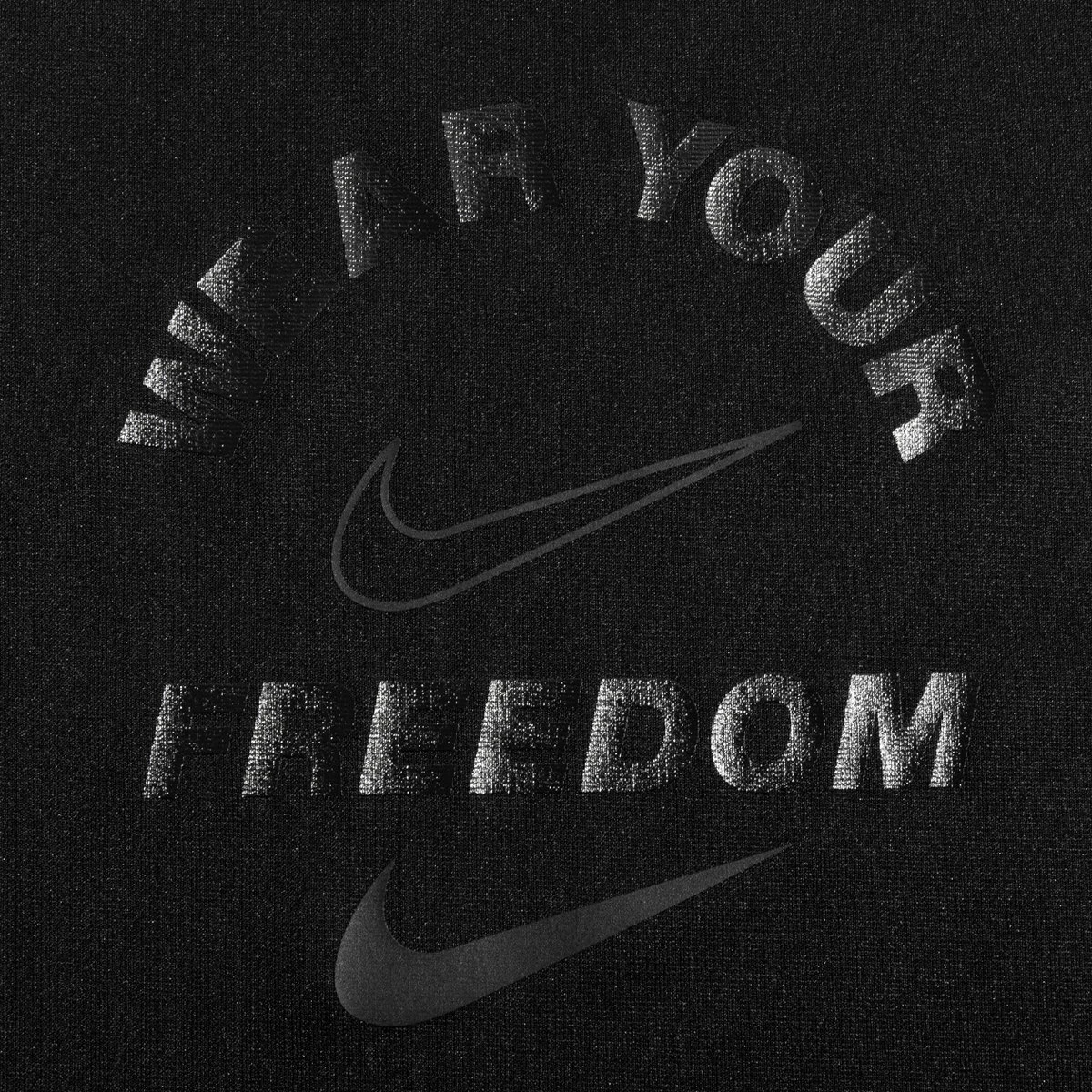 Comme Des Garçons BLACK Nike X COMME Des GARÇONS Black Tonal Print T-Shirt for Men 2 Comme Des Garçons BLACK Nike X COMME Des GARÇONS Black Tonal Print T-Shirt for Men - Image 2