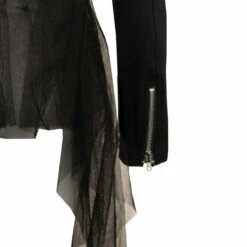 Comme Des Garçons BLACK Tulle Zip Jacket Dress In Black | Women's Designer Dress 5 Comme Des Garçons BLACK Tulle Zip Jacket Dress In Black | Women's Designer Dress -Hervia Shop hervia.com 1j j031 w22 unisex jacket col. black 1671713329detail of cdg jacket