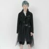 Comme Des Garçons BLACK Tulle Zip Jacket Dress In Black | Women's Designer Dress