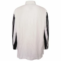 Comme Des Garçons BLACK Striped Double-Sleeve Blazer - White & Black | Designer Women's Jacket