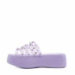 Jean Paul Gaultier X Melissa: The Becky Punk Love Mules In Lilac - Kids' Stylish Footwear