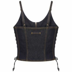 Jean Paul Gaultier Lace-Up Denim Corset for Kids - Stylish & Trendy