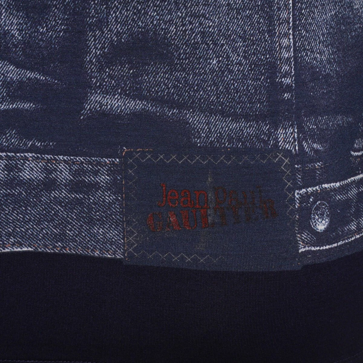 Jean Paul Gaultier The Blue Denim Trompe L’oeil Top In Navy/Blue for Kids 3 Jean Paul Gaultier The Blue Denim Trompe L’oeil Top In Navy/Blue for Kids - Image 3
