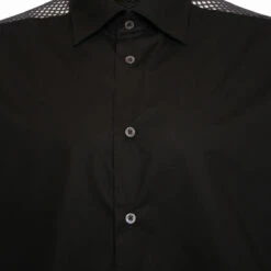 Raf Simons Classic Shirt With Net Panel In Black - Men's Designer Shirts 5 Raf Simons Classic Shirt With Net Panel In Black - Men's Designer Shirts -Hervia Shop hervia.com 231 m256 10000 9983 classic shirt with net insert col. black dark grey 1684937635 2AJ7903