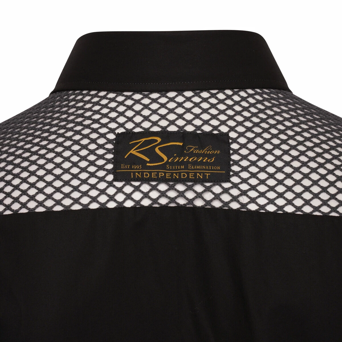 Raf Simons Classic Shirt With Net Panel In Black - Men's Designer Shirts 1 Raf Simons Classic Shirt With Net Panel In Black - Men's Designer Shirts