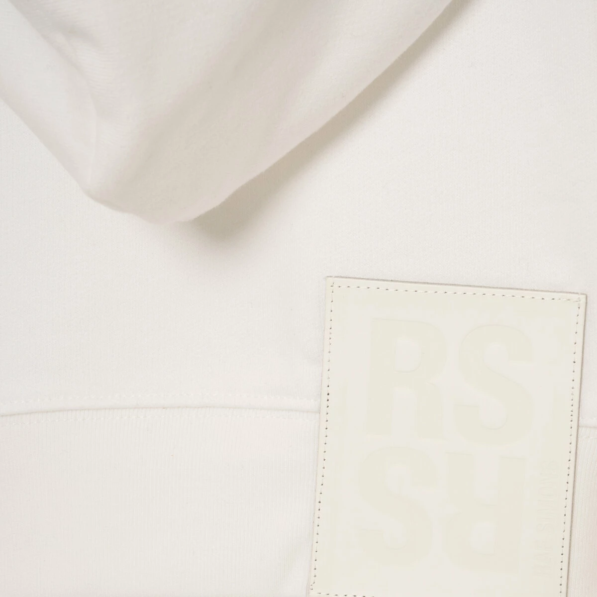 Raf Simons White Cropped Short-Sleeved Hoodie with 'R' Embroidery | Women's Designer Hoodie 3 Raf Simons White Cropped Short-Sleeved Hoodie with 'R' Embroidery | Women's Designer Hoodie - Image 3