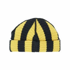 Charles Jeffrey LOVERBOY Striped Ears Beanie - Black/Yellow | Y-3 Kids' Winter Hat