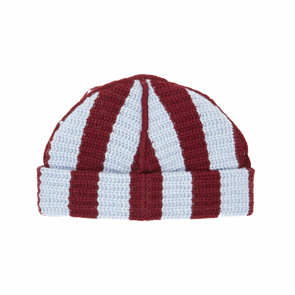 Charles Jeffrey LOVERBOY Striped Ears Beanie In Burgundy - Stylish Kids' Winter Hat 1 Charles Jeffrey LOVERBOY Striped Ears Beanie In Burgundy - Stylish Kids' Winter Hat