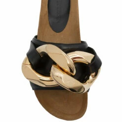 JW Anderson Chain Slide Sandals in Black | Kids' Stylish Footwear | Free UK Delivery -Hervia Shop hervia.com anw36015a 12140 999 chain slides black 1629450155 MG 0902