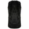 Comme Des Garçons BLACK Long Faux Fur Vest in Black | Designer Women's Jackets & Coats