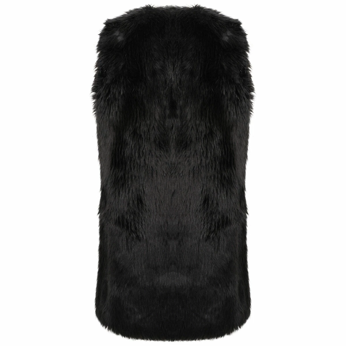 Comme Des Garçons BLACK Long Faux Fur Vest in Black | Designer Women's Jackets & Coats 1 Comme Des Garçons BLACK Long Faux Fur Vest in Black | Designer Women's Jackets & Coats