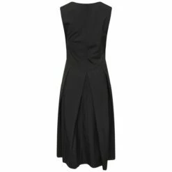 Comme Des Garçons BLACK Gabardine Wool Dress In Black | Women's Dungarees & Overalls