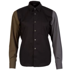 Comme Des Garçons BLACK Contrast Sleeve Shirt In Black | Men's Designer Shirts