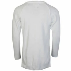 Comme Des Garçons BLACK Rib-Knit V-Neck Sweater Vest in White | Women's Designer Cardigan