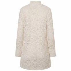 Comme Des Garçons Off White Cotton Lace Jacket - Women's Stylish Outerwear