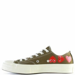 Front Page 3 Comme Des Garçons PLAY K117 Converse Chuck Taylor Low Khaki - Men's Sneakers