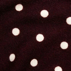 Comme Des Garçons PLAY N035 Polka Dot Jumper Maroon In Brown - Women's Designer Cardigan -Hervia Shop hervia.com comme des gar ons play n035 polka dot jumper maroon 16076132545324.2