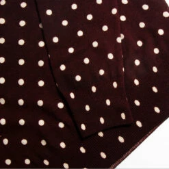 Comme Des Garçons PLAY N035 Polka Dot Jumper Maroon In Brown - Women's Designer Cardigan -Hervia Shop hervia.com comme des gar ons play n035 polka dot jumper maroon 16076132575324.3