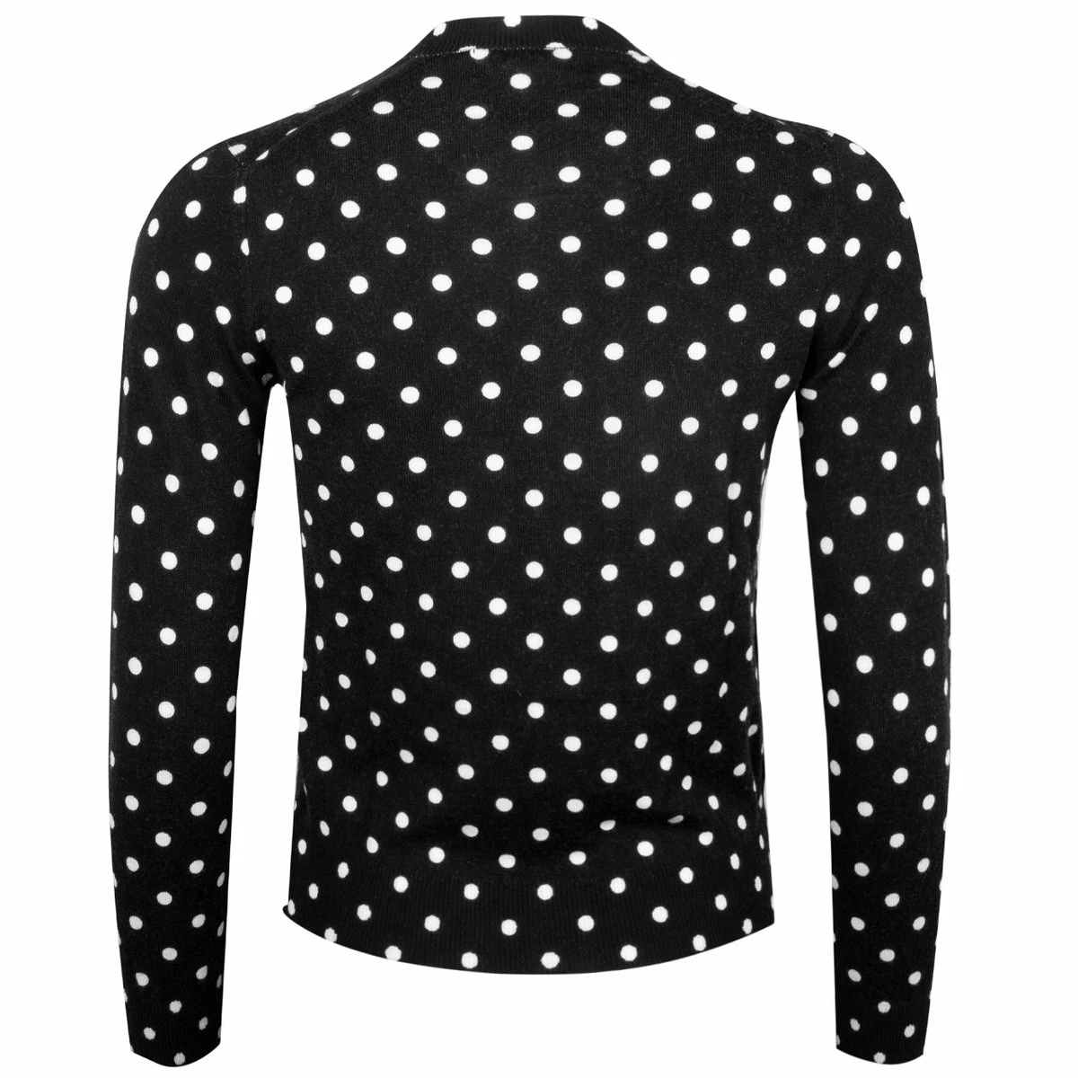 Comme des Garçons PLAY N037 Polka Dot Cardigan Black - Women's Knitwear 1 Comme des Garçons PLAY N037 Polka Dot Cardigan Black - Women's Knitwear