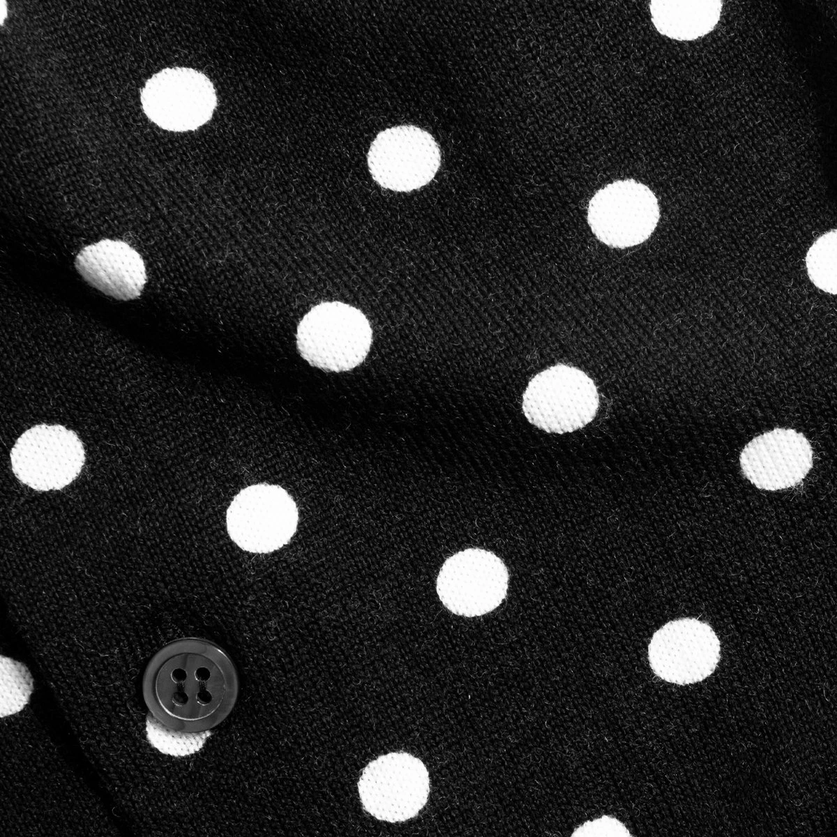 Comme des Garçons PLAY N037 Polka Dot Cardigan Black - Women's Knitwear 4 Comme des Garçons PLAY N037 Polka Dot Cardigan Black - Women's Knitwear - Image 4