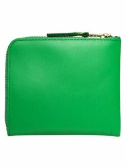 Comme Des Garçons Green Arecalf Leather Wallet for Men | Premium Designer Wallet