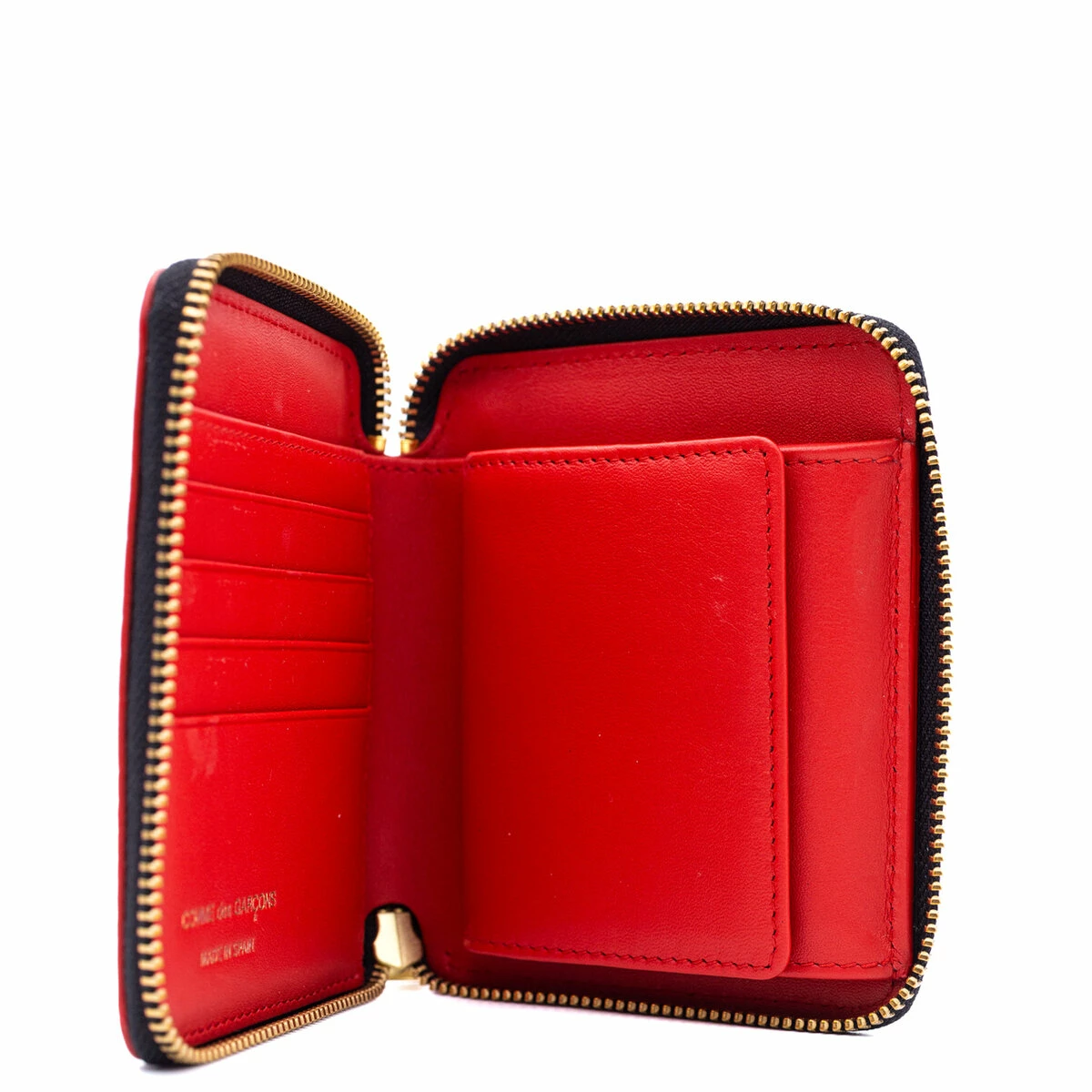 Comme Des Garçons SA2100ER Red Leather Wallet - Designer Mens Wallet 3 Comme Des Garçons SA2100ER Red Leather Wallet - Designer Mens Wallet - Image 3