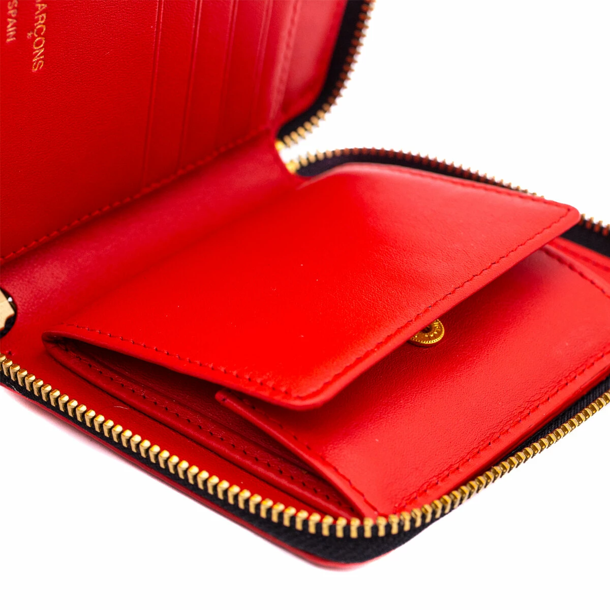 Comme Des Garçons SA2100ER Red Leather Wallet - Designer Mens Wallet 2 Comme Des Garçons SA2100ER Red Leather Wallet - Designer Mens Wallet - Image 2