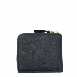 Comme Des Garçons Embossed Forest Wallet in Black | Men's Designer Wallet