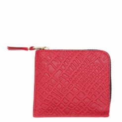 Comme Des Garçons Embossed Roots Wallet in Red | Premium Designer Wallet for Men