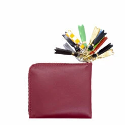 Comme Des Garçons Men's SA3100ZP Red Tassled Side Zip Wallet | Designer Wallet
