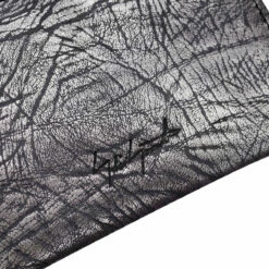 Yohji Yamamoto Leather Keyring Wallet in Metallic Silver - Designer Wallets for Men