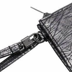 Yohji Yamamoto Leather Keyring Wallet in Metallic Silver - Designer Wallets for Men -Hervia Shop hervia.com de a86 705 silver prt silver horse key ring wallet 1664874608details