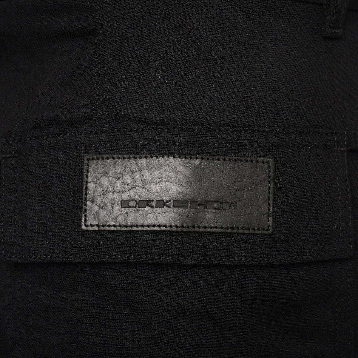 Rick Owens DRKSHDW Black Cargo Denim Shorts | Men's Designer Shorts 3 Rick Owens DRKSHDW Black Cargo Denim Shorts | Men's Designer Shorts - Image 3