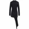 JW Anderson Navy Zip Detail Long-Sleeved Dress | Designer Women's Dress