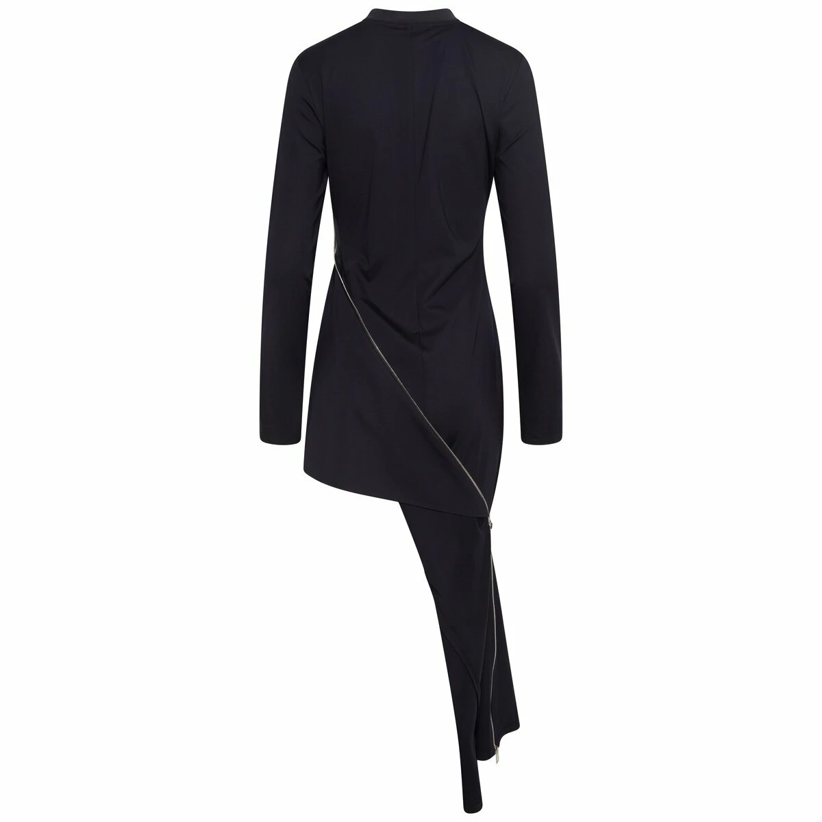JW Anderson Navy Zip Detail Long-Sleeved Dress | Designer Women's Dress 1 JW Anderson Navy Zip Detail Long-Sleeved Dress | Designer Women's Dress
