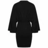 Rick Owens DRKSHDW 3/4 Sleeves Tommy Mini Dress in Black | Designer Women's Dress