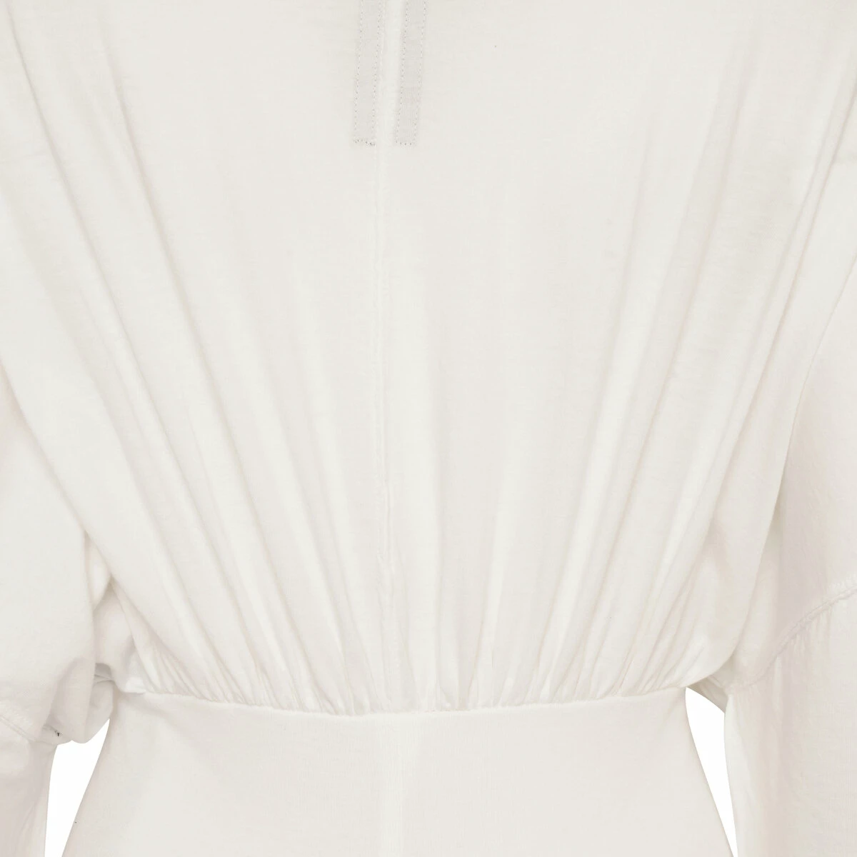 Rick Owens DRKSHDW 3/4 Sleeves Tommy Mini Dress In Milk - Designer Womens Dress 3 Rick Owens DRKSHDW 3/4 Sleeves Tommy Mini Dress In Milk - Designer Womens Dress - Image 3