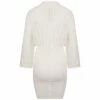 Rick Owens DRKSHDW 3/4 Sleeves Tommy Mini Dress In Milk - Designer Womens Dress