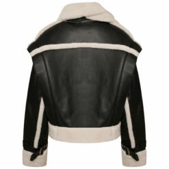 Feng Chen Wang Double Side Sherpa Jacket In Black | Designer Women's Jackets & Coats