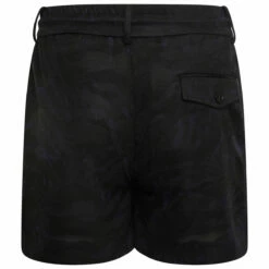 Feng Chen Wang Camo Jacquard Shorts In Black | Designer Men's Shorts