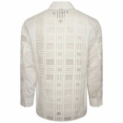 Feng Chen Wang White Lace Cut-Out Shirt | Men's Designer Fashion