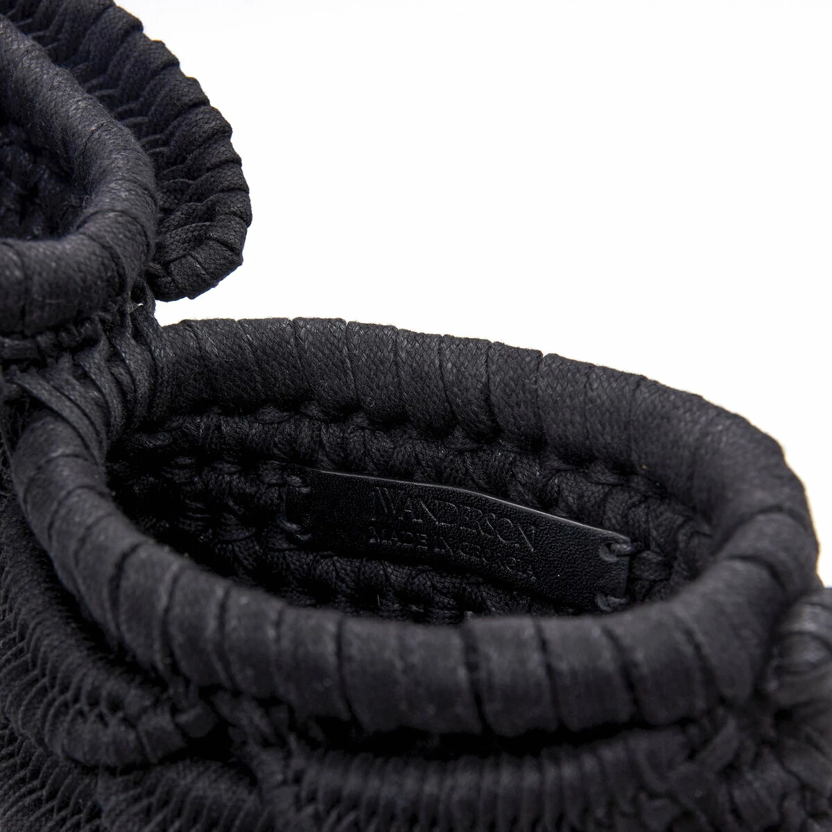 JW Anderson Knitted Fish Bag In Black - Stylish Kids Accessory 4 JW Anderson Knitted Fish Bag In Black - Stylish Kids Accessory - Image 4