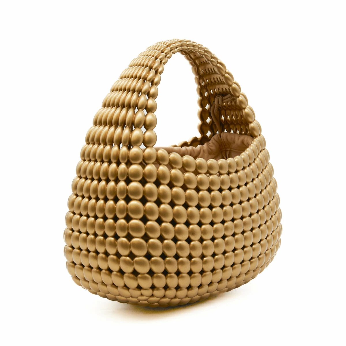 JW Anderson Gold Bubble Basket Handle Bag - Stylish Kids Accessory in Gold 2 JW Anderson Gold Bubble Basket Handle Bag - Stylish Kids Accessory in Gold - Image 2