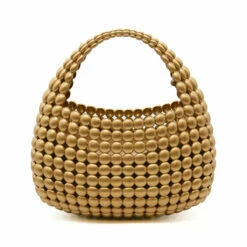 JW Anderson Gold Bubble Basket Handle Bag - Stylish Kids Accessory in Gold