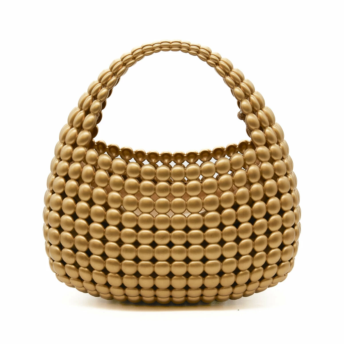 JW Anderson Gold Bubble Basket Handle Bag - Stylish Kids Accessory in Gold 1 JW Anderson Gold Bubble Basket Handle Bag - Stylish Kids Accessory in Gold