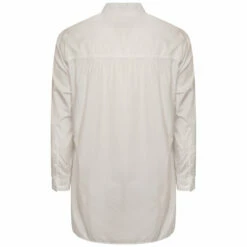 Yohji Yamamoto Men's White Shirt with Unique Overlapping Left Panel - Designer Casual Wear