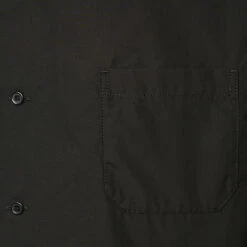 Yohji Yamamoto Men's Black Double Layered Mandarin Collar Shirt | Designer Men's Shirts -Hervia Shop hervia.com hj b50 018 a 2 layered front chain stitch col. black 1697532119HJ B50 018 2 04 2