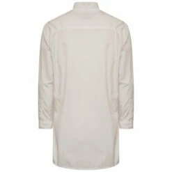 Yohji Yamamoto White Double Layered Mandarin Collar Shirt - Men's Designer Shirt