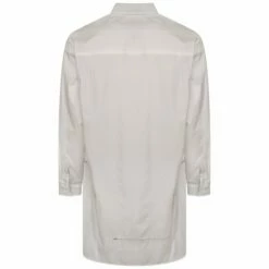 Yohji Yamamoto Deconstructed Colour-Block Shirt in White and Black | Men's Designer Shirts